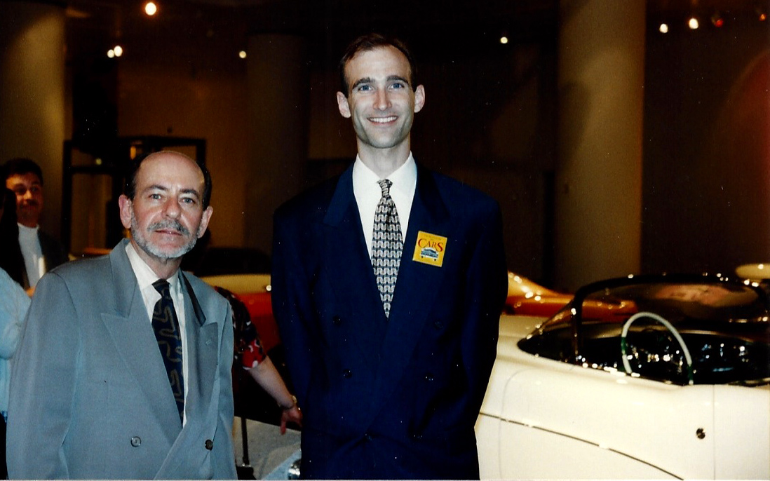 Sid Kahn with museum curator.